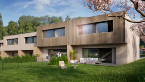 Concours_architecte-paysagiste_logments_La_Roche_Fribourg_Rivieira_Vaudoise_Alpes_lac Léman_best_view_construction_parc_urbain_Aire_de_jeux_3_prix_arbres_piscine_parking_grilles_gazon_bâtiment_lands&urban_architecture_meilleur_architecte_Architecture_durable_écologie_développement_durable_Commune